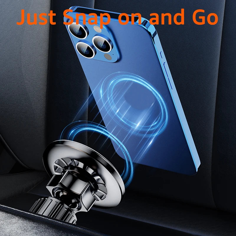 Magnetic car phone mount strong hold for dashboard and airvent.