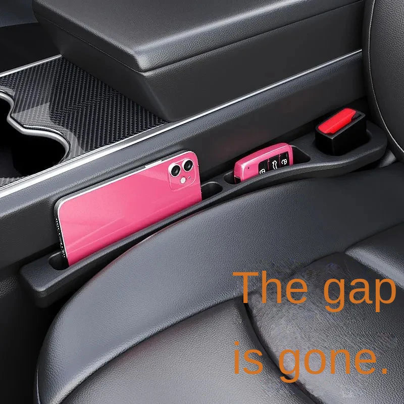 Universal car seat gap filler prevent phones keys from falling.