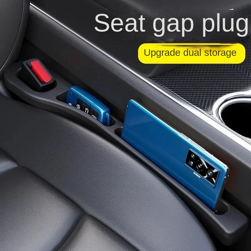 Universal car seat gap filler prevent phones keys from falling.