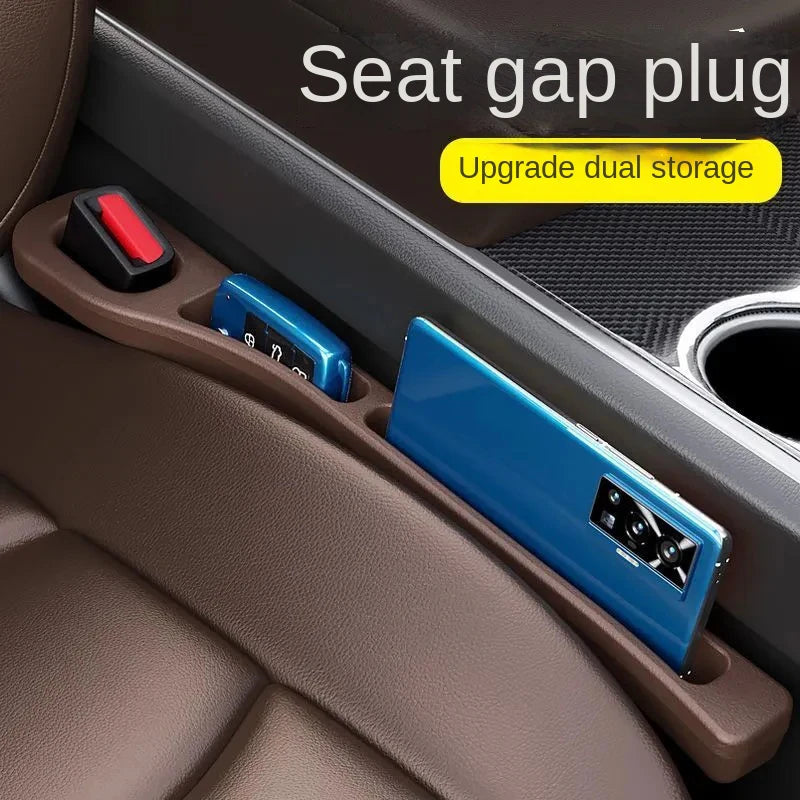 Universal car seat gap filler prevent phones keys from falling.