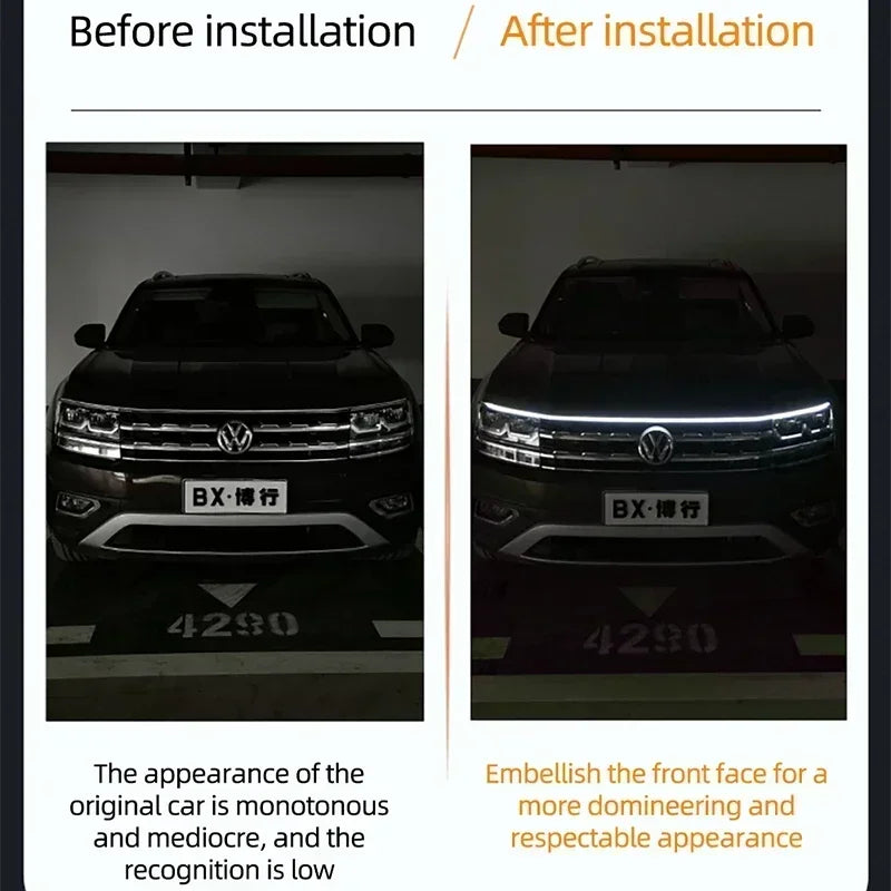 LED car light strips for interior or exterior accent lighting.