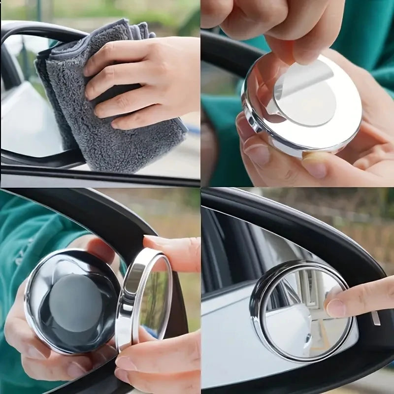 360 degree adjustable blind spot mirror universal side mirror accessory.
